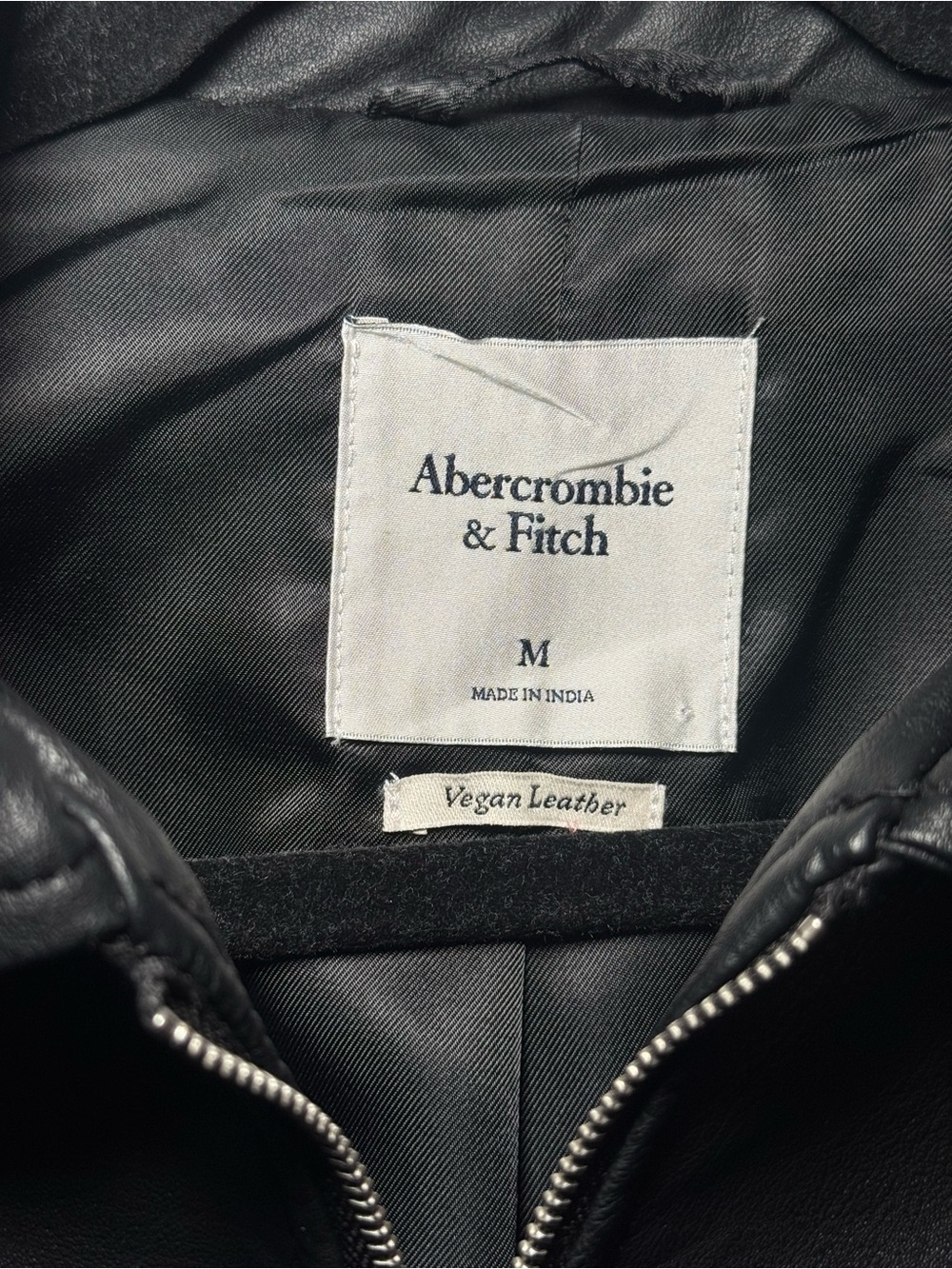 NWOT Abercrombie & Fitch Short Vegan Leather Utility Jacket - Picture 7 of 7